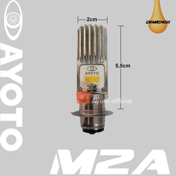 Lampu depan led motor AYOTO M2A H6 AC DC motor matic bebek