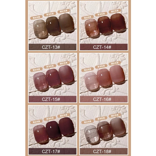 AS CZT NAIL GEL POLISH TRANSLICENT COLORS 15ML