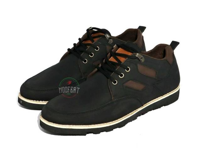 Sepatu Outdoor Semi Kulit, Moofeat Boot Pendek, Sepatu Original Branded