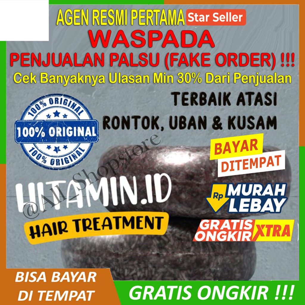 HITAMIN.ID SAMPO TREATMENT ATASI RAMBUT RONTOK KUSAM KETOMBE BERLEBIH KULIT KERING UBAN ORIGINAL