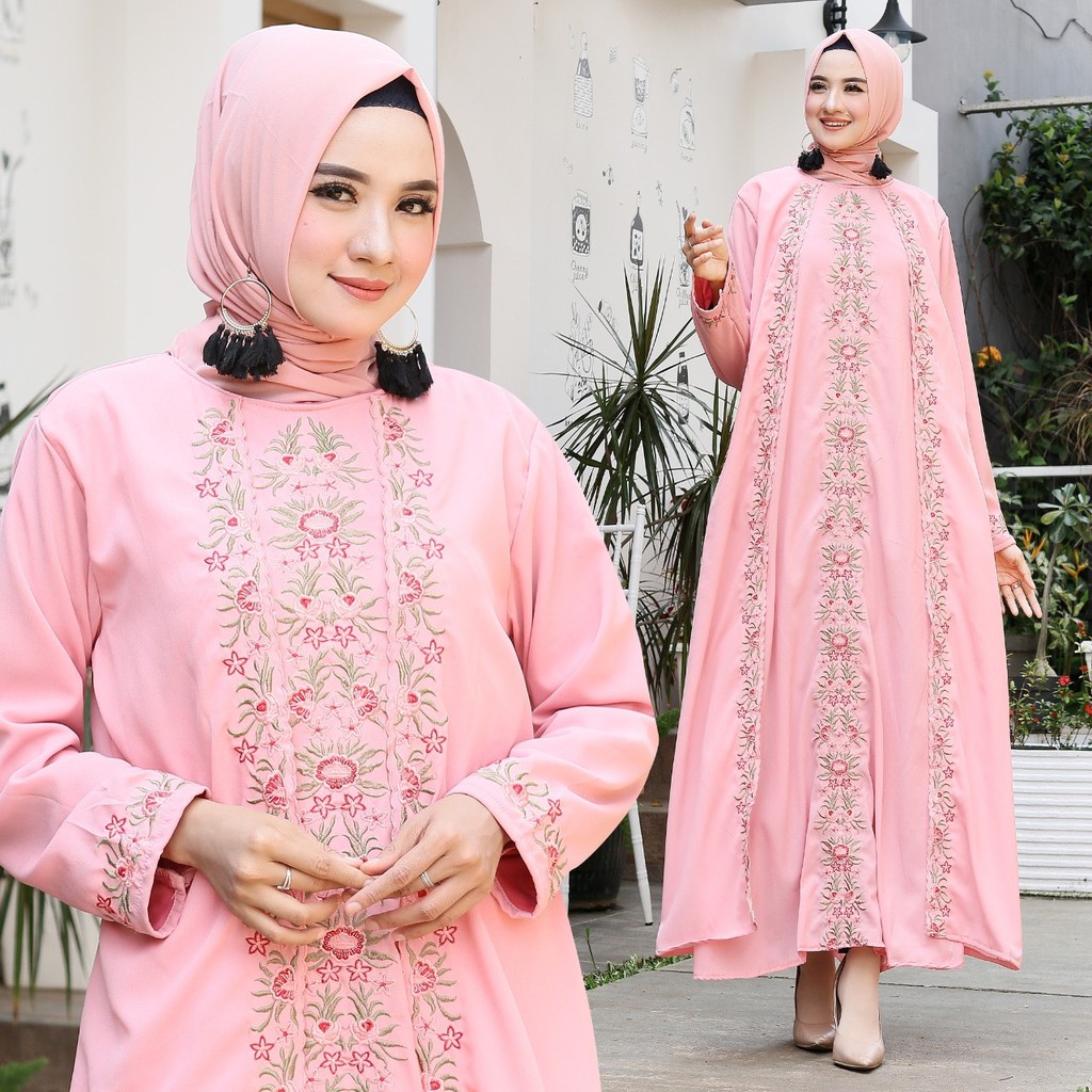 HOPYLOVY - Gamis Premium Bordir Ceruty Babydoll Princess