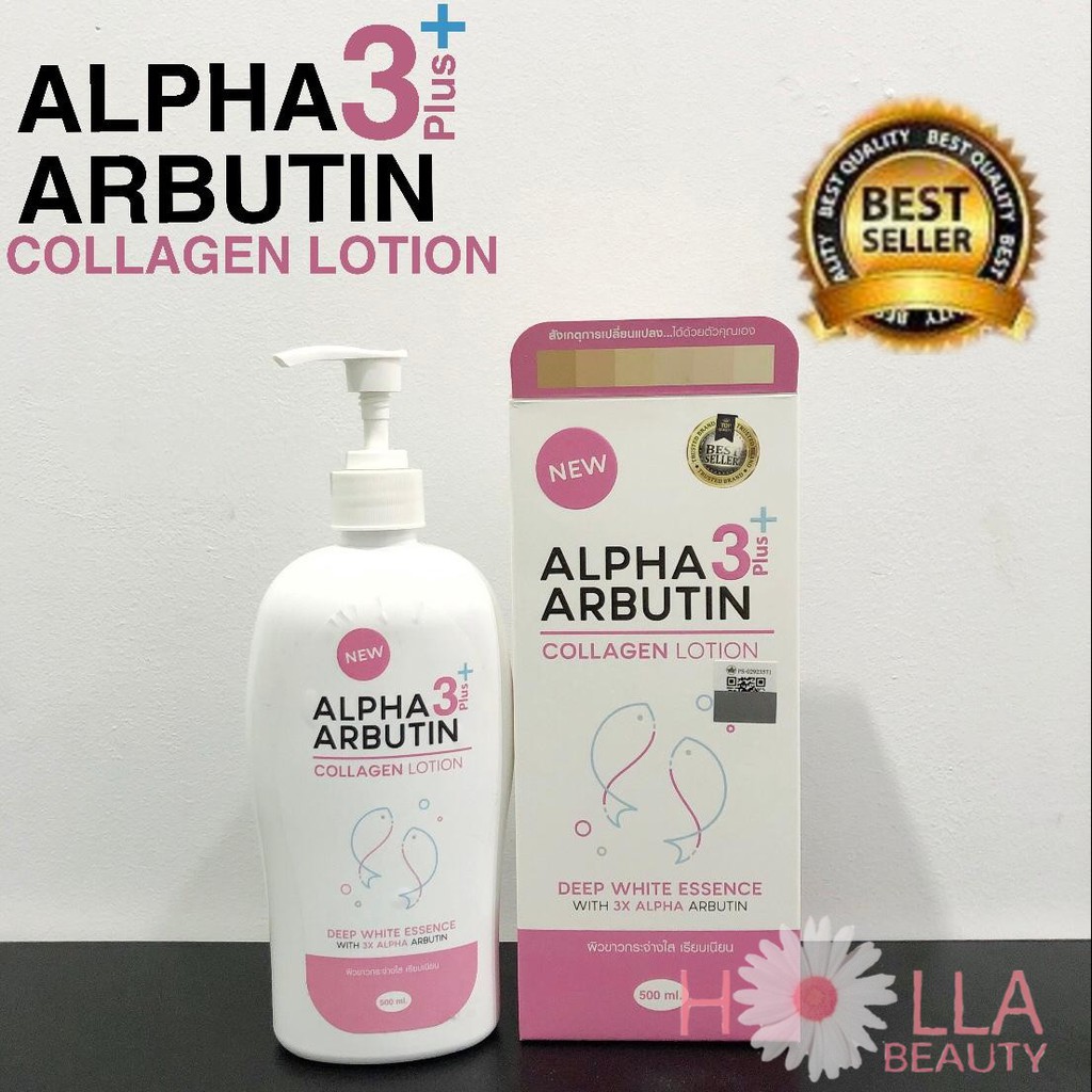 PAKET 4 in 1 ALPHA ARBUTIN COLLAGEN 3 PLUS SET 1 LOTION PEMUTIH BADAN / HANDBODY WHITENING