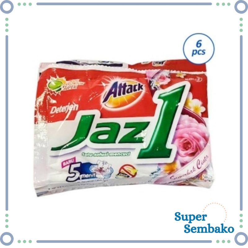 SABUN DETERJEN BUBUK JAZZ1 JAZ 1 ONE RENCENG ISI 6 SACHET