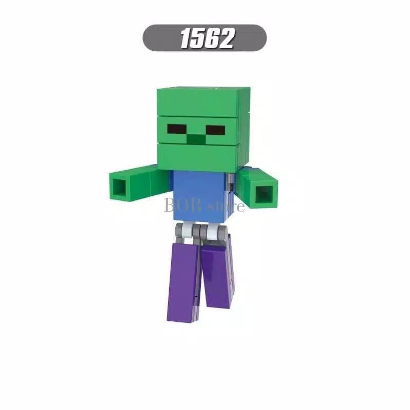 Lego Zombie Minecraft Mainan Anak Steve Creeper Alex Mine Craft Gamora