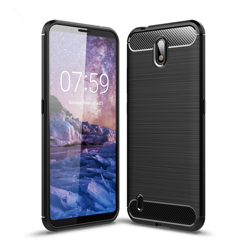 Case Ipaky Carbon Fiber NOKIA C1 Softcase Shockproof TPU black
