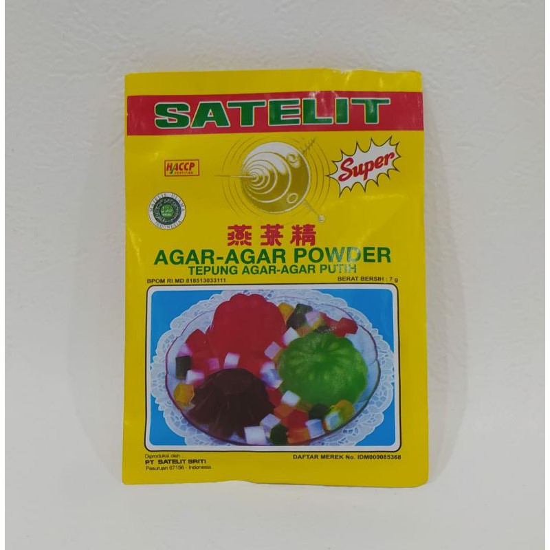 AGAR AGAR SATELIT PUTIH SACHET 7gr