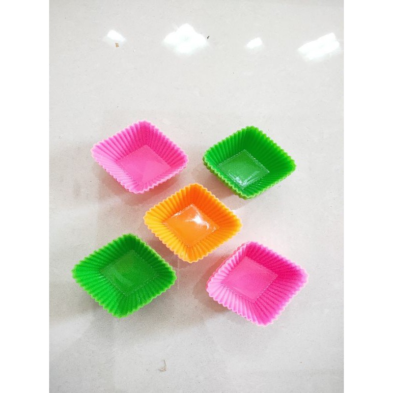 12Pcs Cetakan Kue Apem Kue Kukus Putu Ayu wajik segi empat