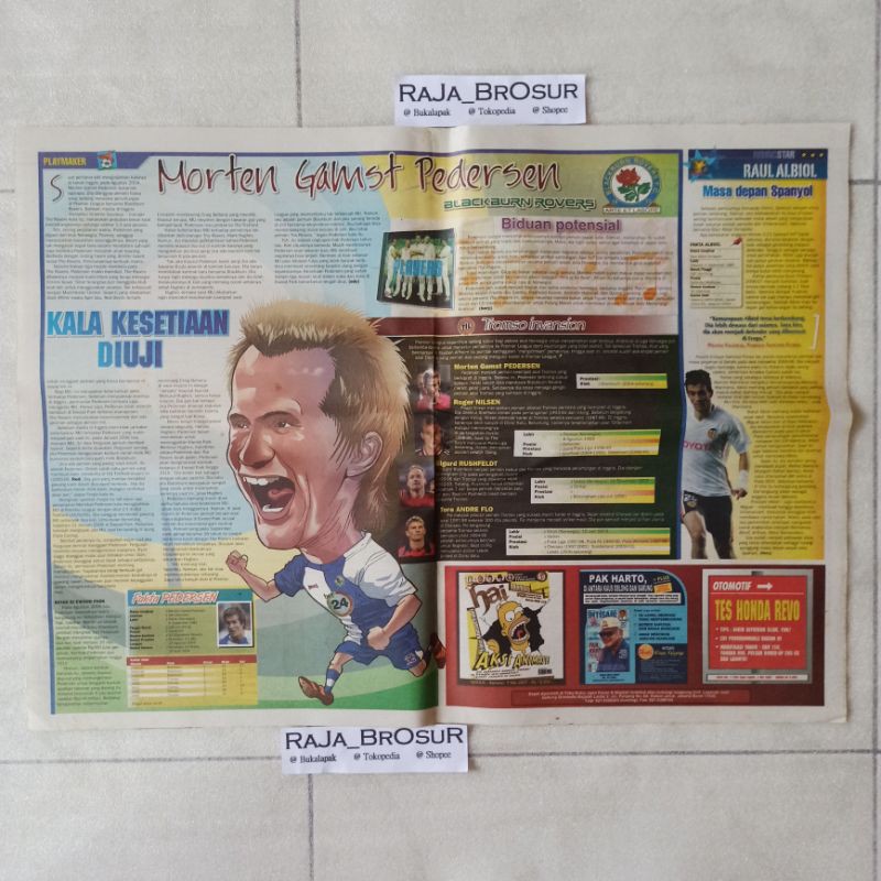 Rubrik koran soccer playmaker Morten Gamst Pedersen Blackburn Rovers FC