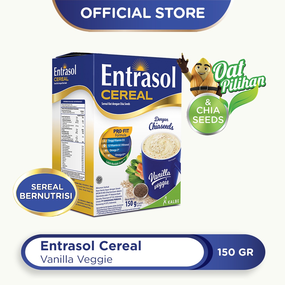 ENTRASOL CEREAL VANILLA VEGGIE (5 Sachet @30gr)