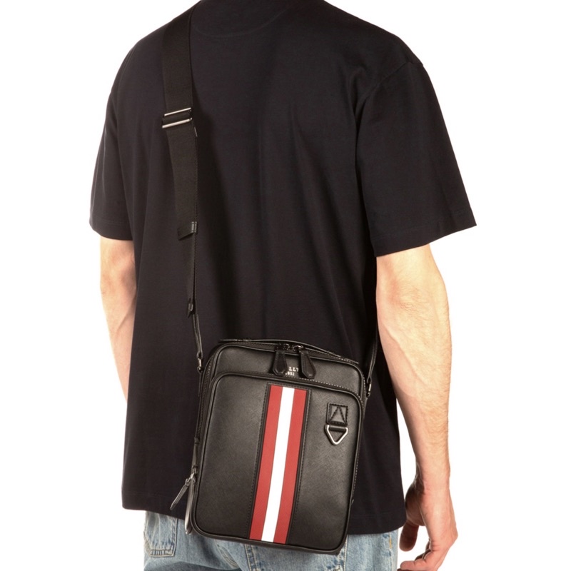 Original Bally Mackao Leather Crossbody Bag