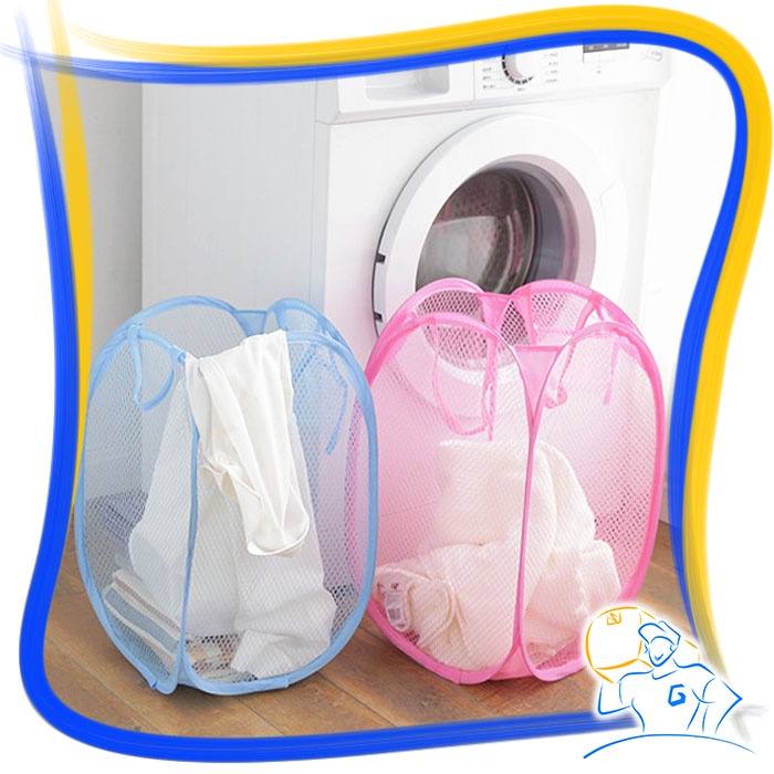 Keranjang Baju Kotor Lipat Motif Karakter Laundry Basket Ukuran Besar Organizer Bag