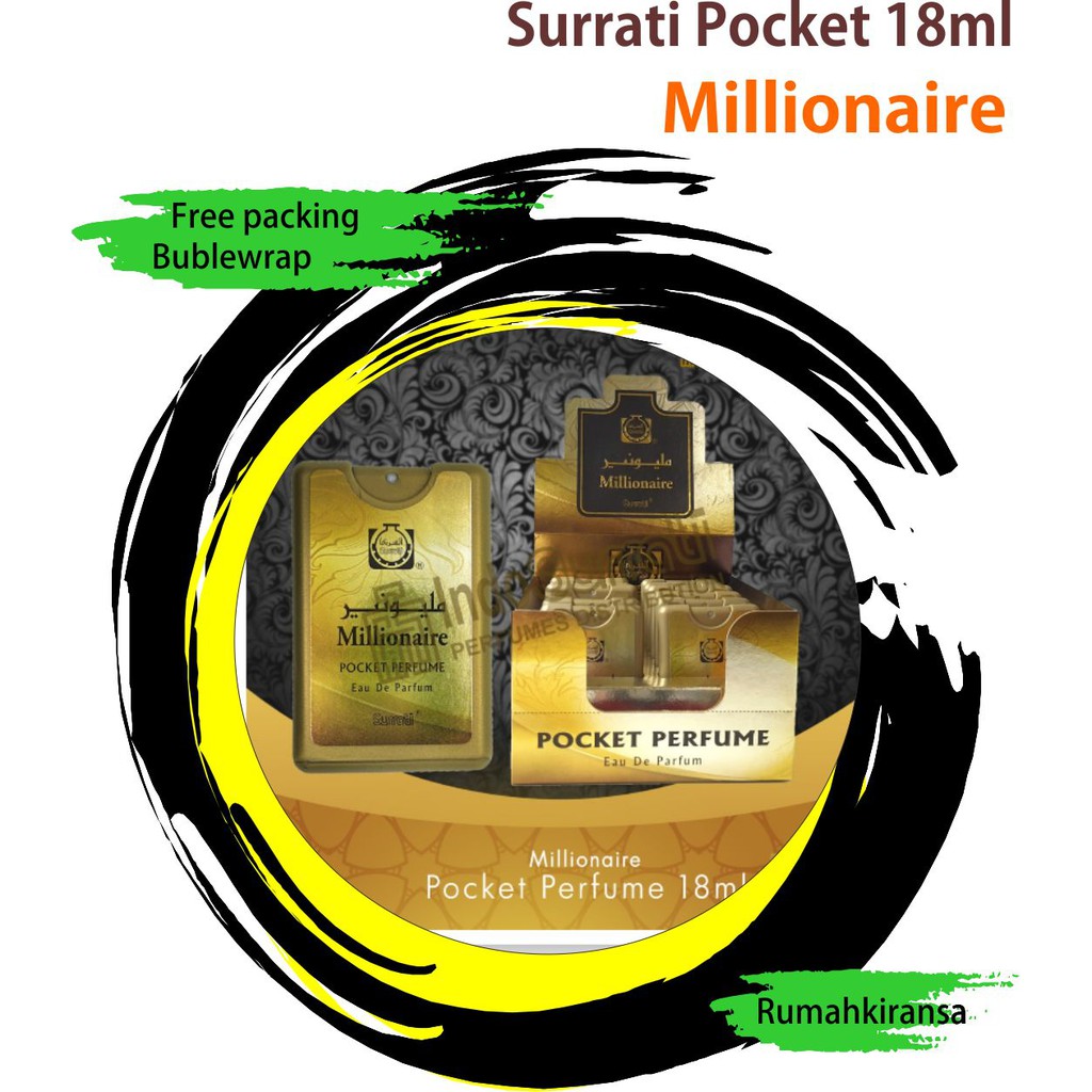 Surrati MILLIONAIRE - Pocket Perfum Original By Surrati | Pocket Spray | Surrati Perfume