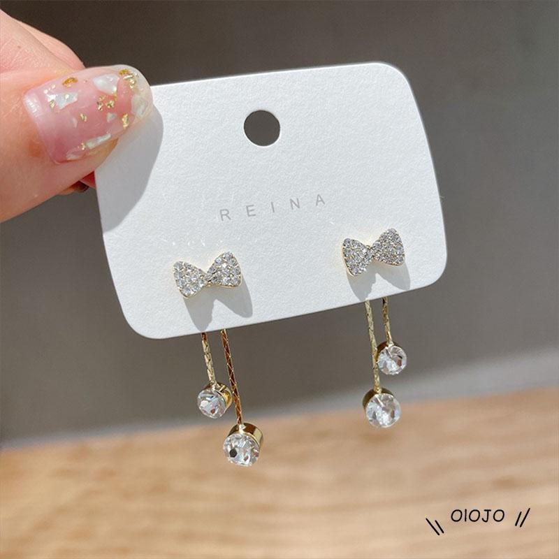 Anting Rumbai Panjang Desain Bintang Pita Gaya Korea Untuk Wanita ol2