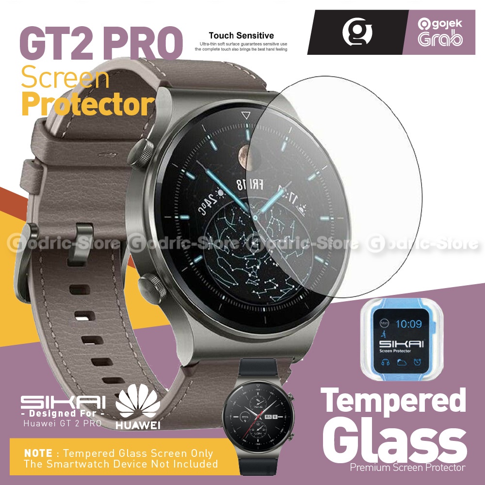 New SIKAI Tempered Glass Screen Protector for Huawei GT2 PRO (Watch GT 2 Pro) Anti Gores