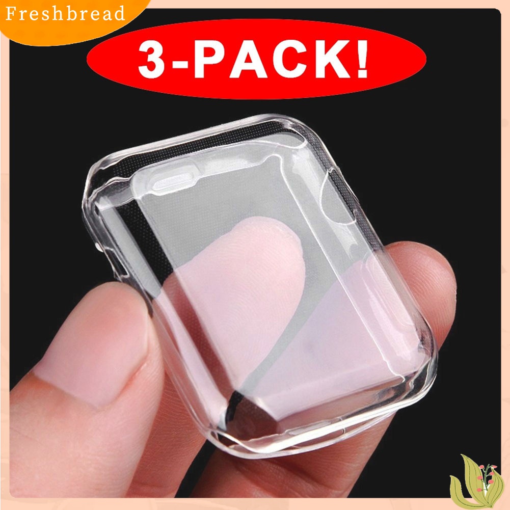 Terlaris 3Pcs 42mm/38mm Full Cover Clear Watch Case Protector for Apple Watch Series 2