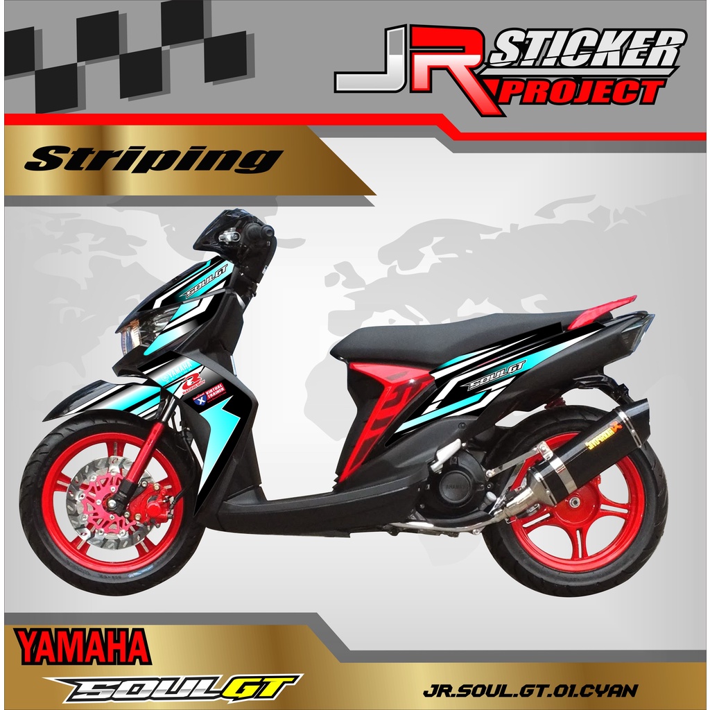 Striping MIO SOUL GT - Sticker Striping Variasi list Yamaha MIO SOUL GT 01