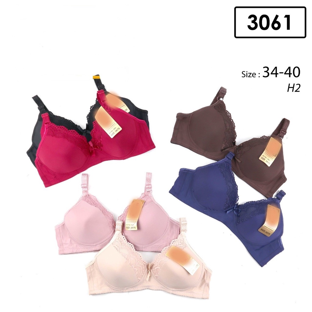 Bra BH Tanpa Kawat B3061# cup kecil bahan soft dan adem