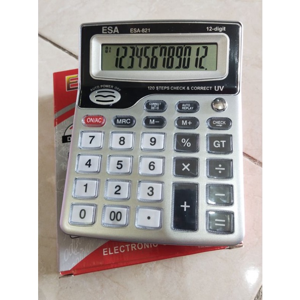 

kalkulator ESA 821 ada detektor mata uang