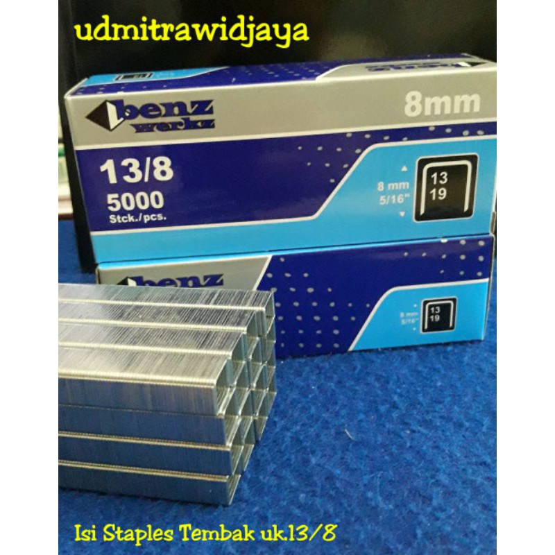 Isi Staples Tembak uk. 13/8 refill stapler gun 13/8 13.8 stepler jok motor staples sofa isi 5000 pcs