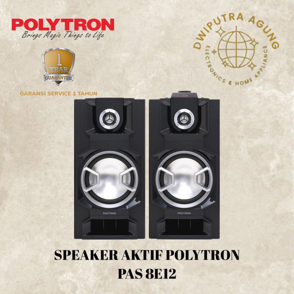 SPEAKER AKTIF POLYTRON PAS8E12 PAS 8E12 SPEAKER AKTIF BLUETOOTH POLYTRON PAS8E12 ACTIVE SPEAKER POLY