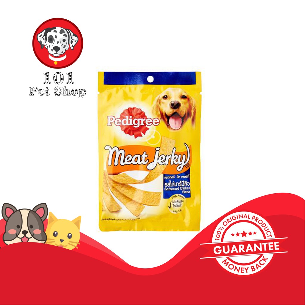 MAKANAN ANJING PEDIGREE MEAT JERKY STRAP CHICKEN BBQ 80GR