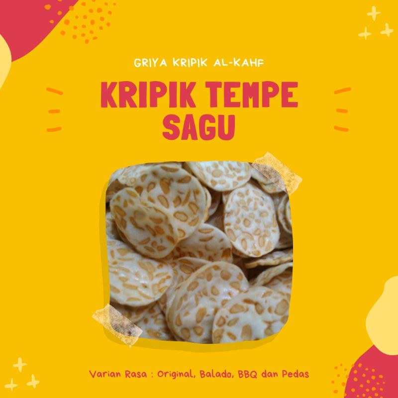 

Kripik Keripik Tempe sagu renyah gurih tipis balado pedas dan original awet enak 250gr