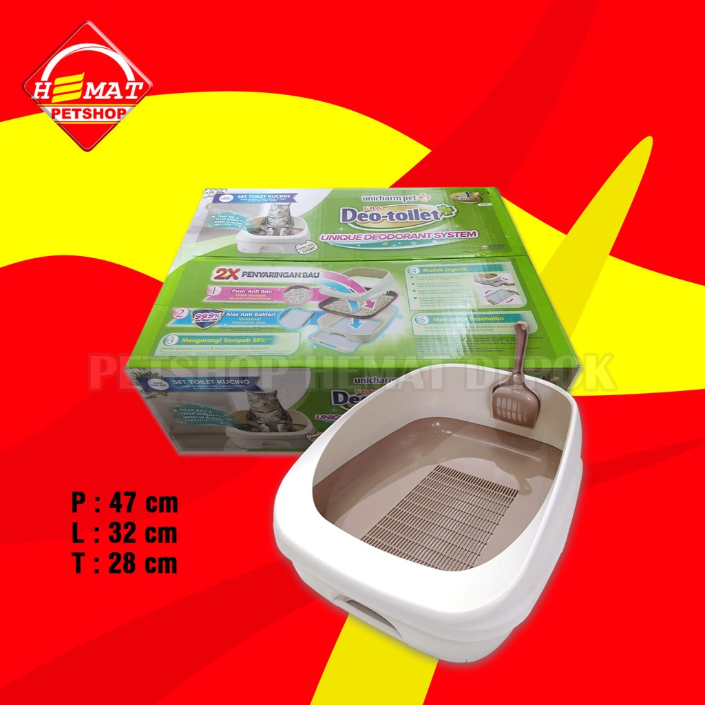 Unicharm Pet Deo Toilet Cat Litter Litter Box Bak Pasir