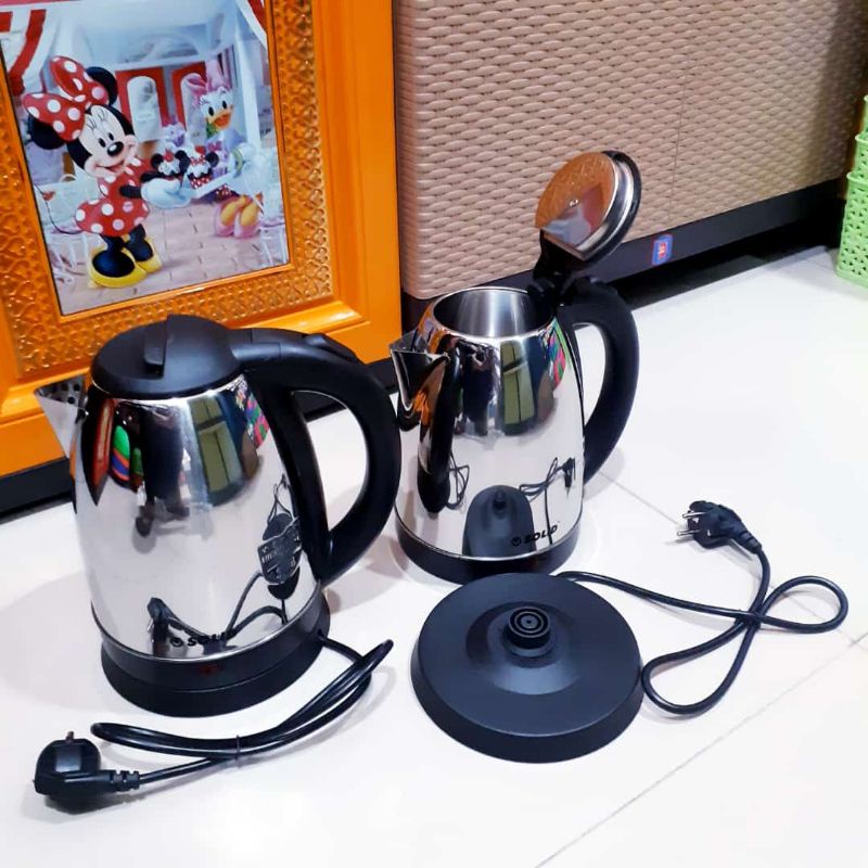 Teko Listrik UTU 1,8 L, Stainless Air Panas, Teko Listrik Otomatis