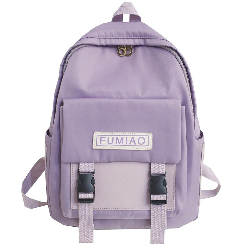 KSO_BAG - Tas Ransel Backpack Wanita Murah Tas Ransel Sekolah Fumiao Korean Style Termurah-Ungu