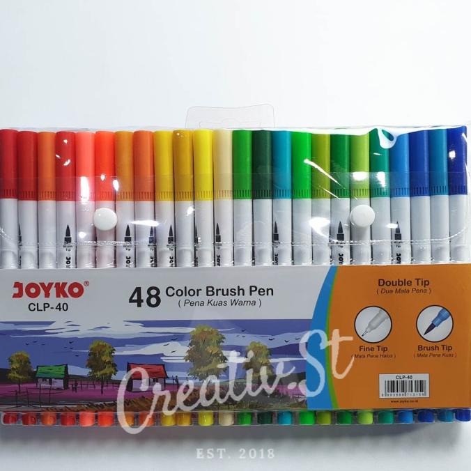 

(BISA COD) Joyko Brush Pen 48 Warna Brush + Pen CLP-40 SET EKSLUSIF Kode 558