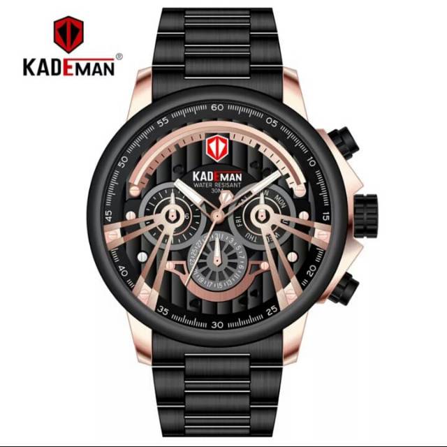 Jam Tangan  Pria KADEMAN 689 chrono sport original tahan air