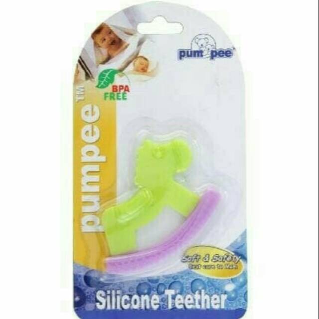 Pumpee silicone teether gigitan bayi silicon mainan bayi mainan genggam
