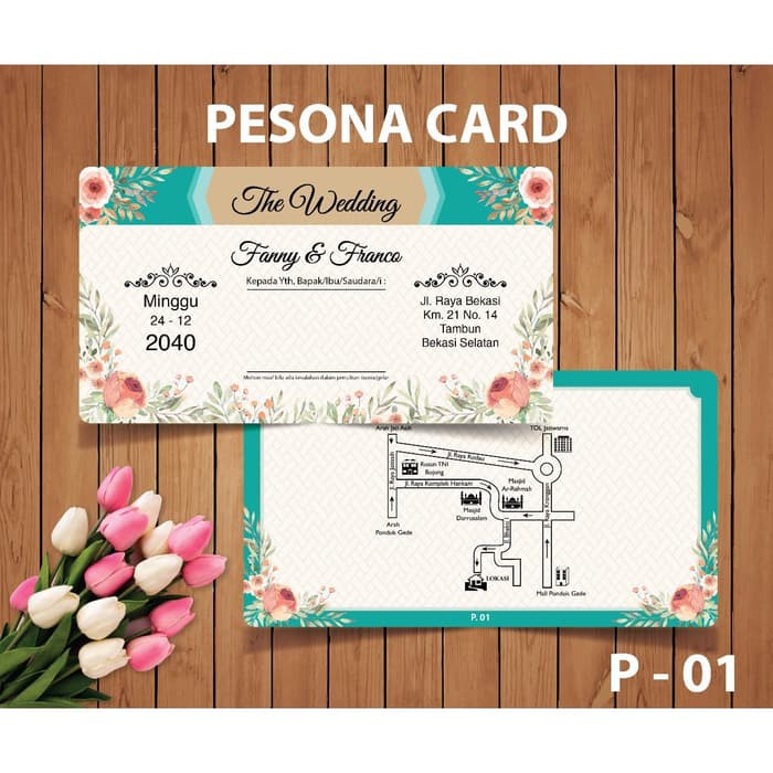 Blangko Kartu Undangan Pernikahan Pesona 01 Harga Termurah Gratis File Setting Isi 100