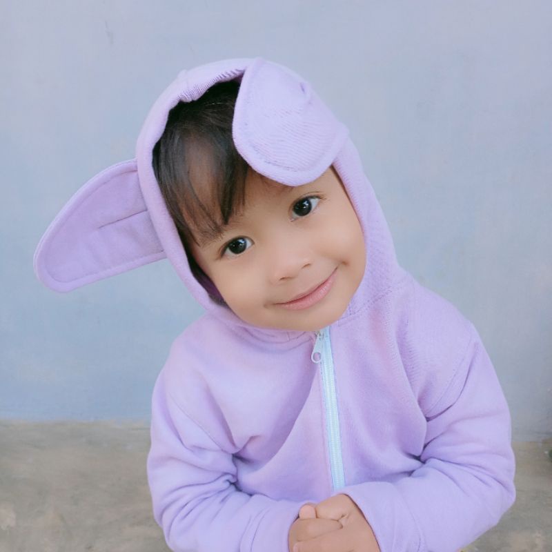 HOODIE KUCING ANAK ZIPPER SWEATER / JAKET/ BAJU HANGAT KIDS 2-4 TAHUN