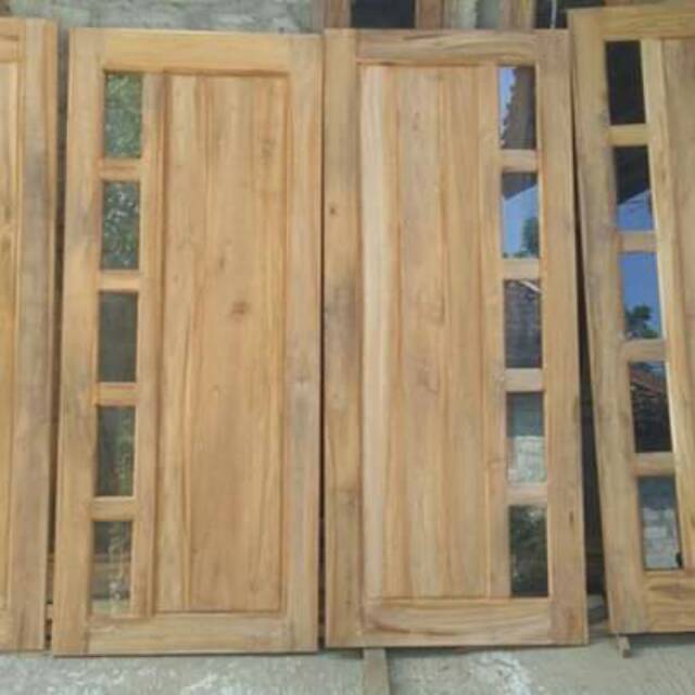 PINTU JATI DAUN PINTU BLOK PANEL DAUN PINTU KAMAR PINTU SET MURAH