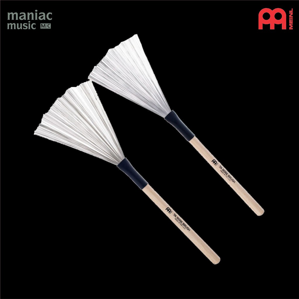 Meinl SB302 - Wire Brush Stick. 7A Fixed. Drum. Cajon. Percussion) Stik. Broom. Sapu. Semi Akustik.