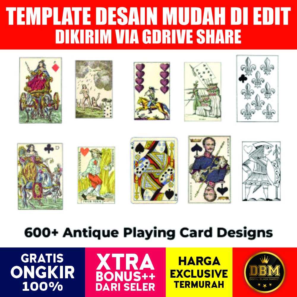 Antique Playing Card Designs - Vector Designs
