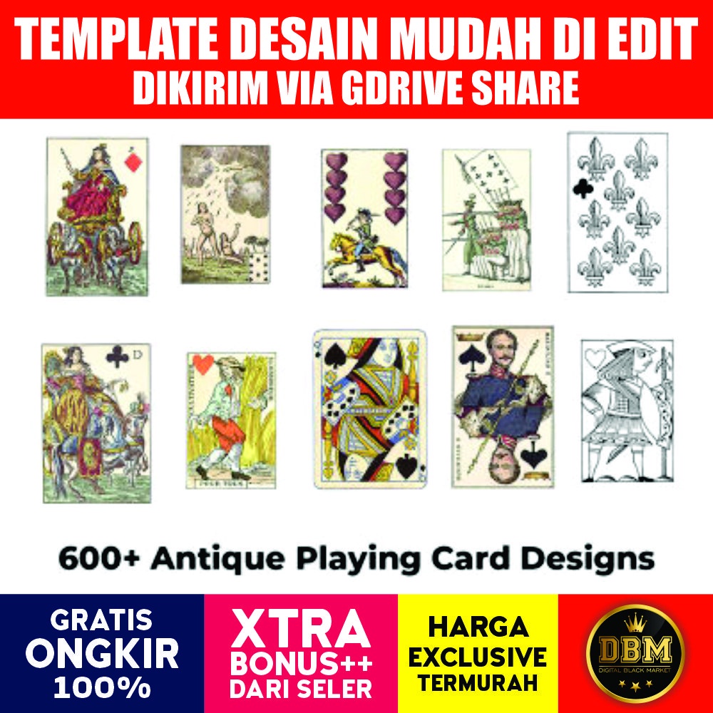 Antique Playing Card Designs - Vector Designs