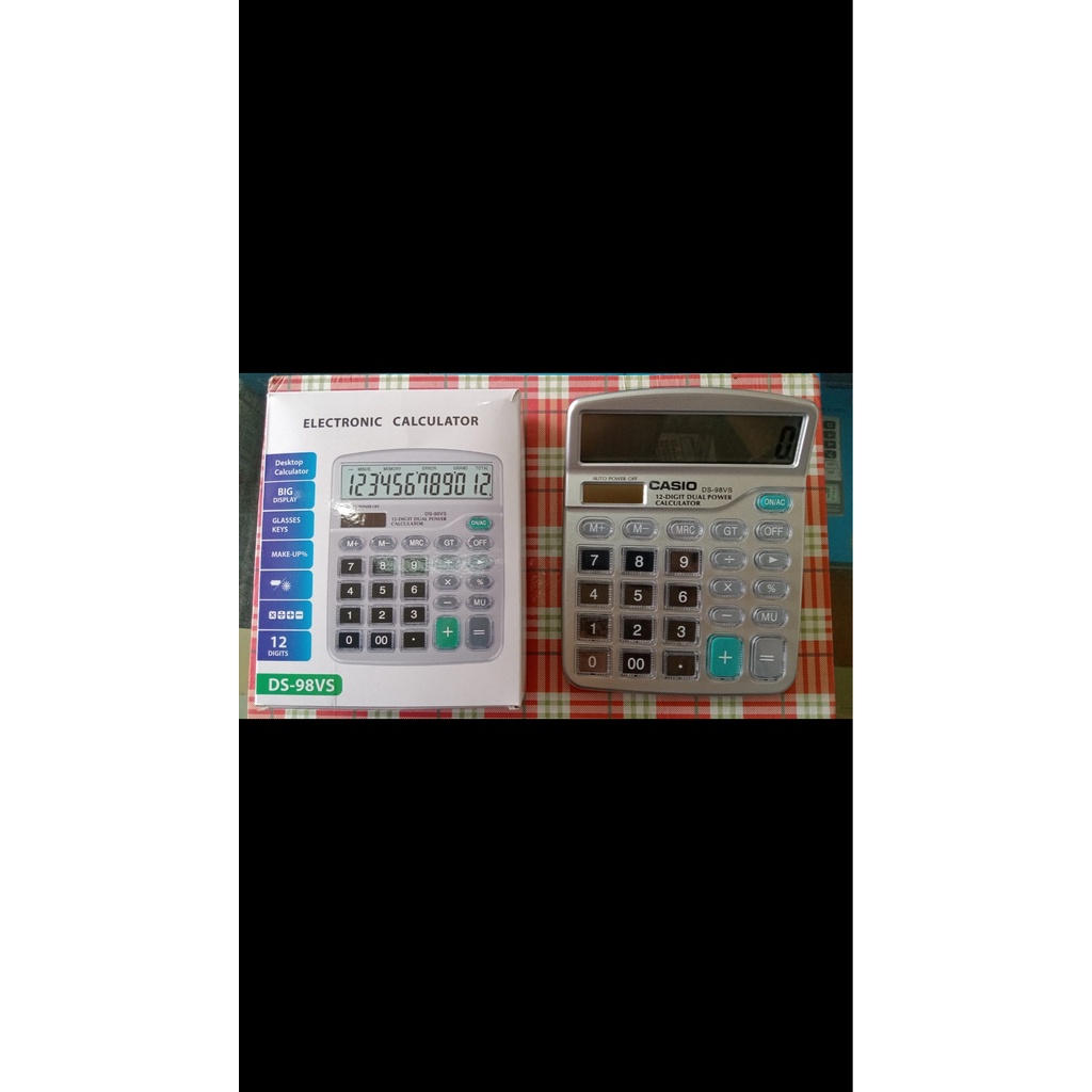 

KALKULATOR CASIO DS-98VS 12 DIGIT, TOMBOL LEMBUT