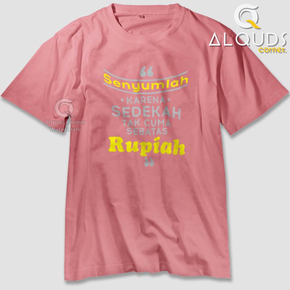Kaos Dakwah Islami Premium SEDEKAH TAK SEKEDAR RUPIAH / Baju Distro Santri Muslim Eksklusif / 3461-3