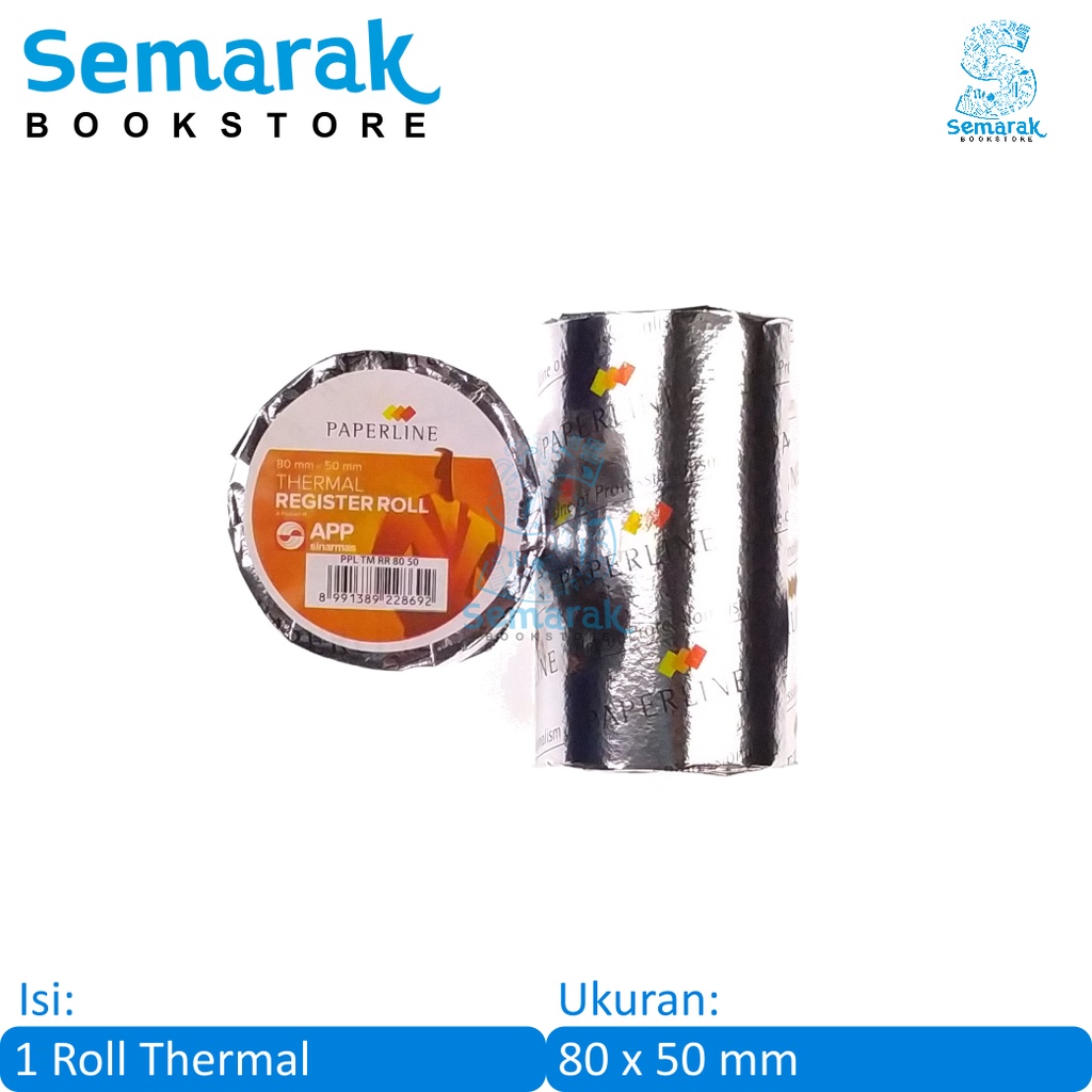 

PaperLine Thermal Register Kertas Roll Kasir 80 x 50 mm