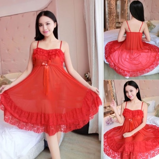 Sexy Lingerie Murah Baju Tidur Wanita Baju Haram TA0958 Merah