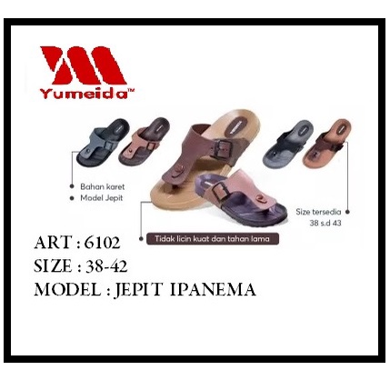 Sandal Pria Yumeida LD 6102 Sandal Jepit Ipanema Trendy