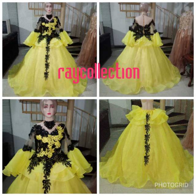 Gaun pengantin mewah ( organza 3D ) baju pengantin