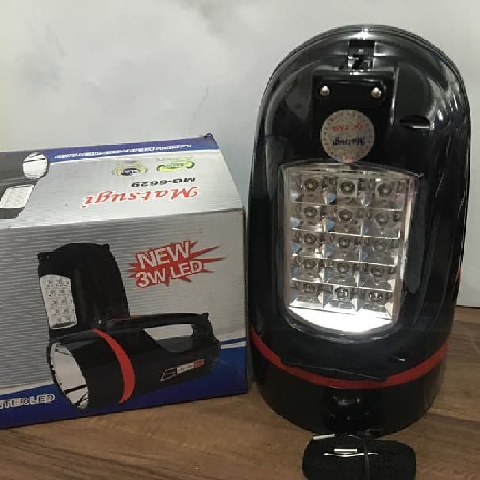 Senter Besar Emergency Terang 3W LED MATSUGI MG6629 Berkualitas