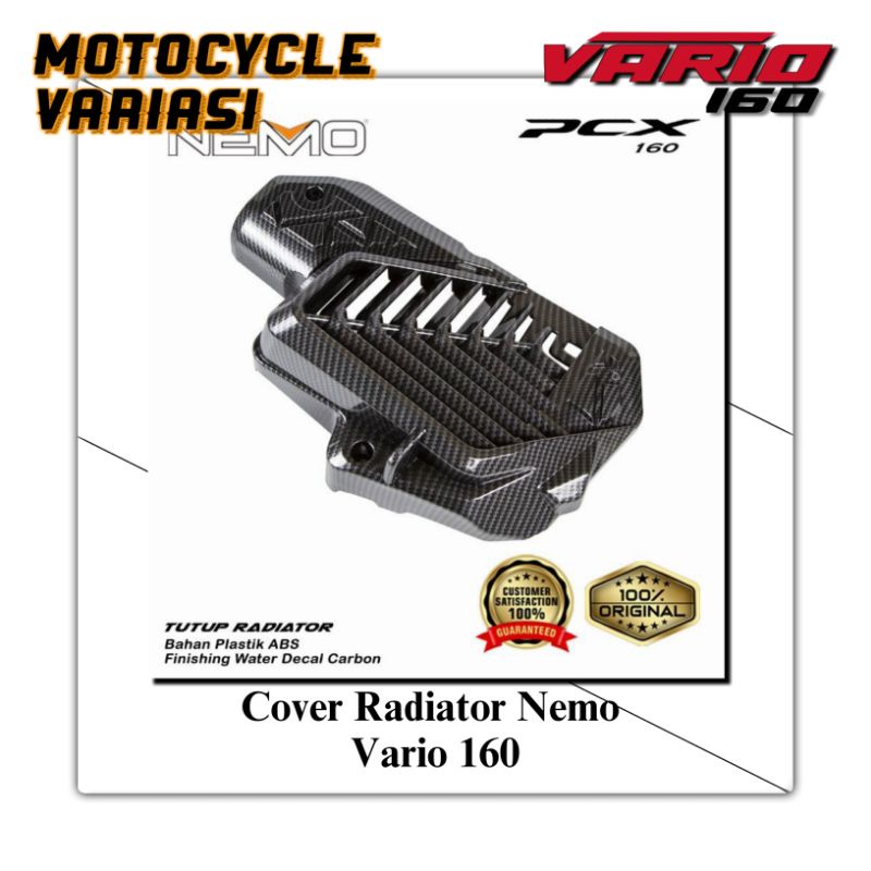 COVER TUTUP RADIATOR CARBON HONDA NEW VARIO 160 NEMO