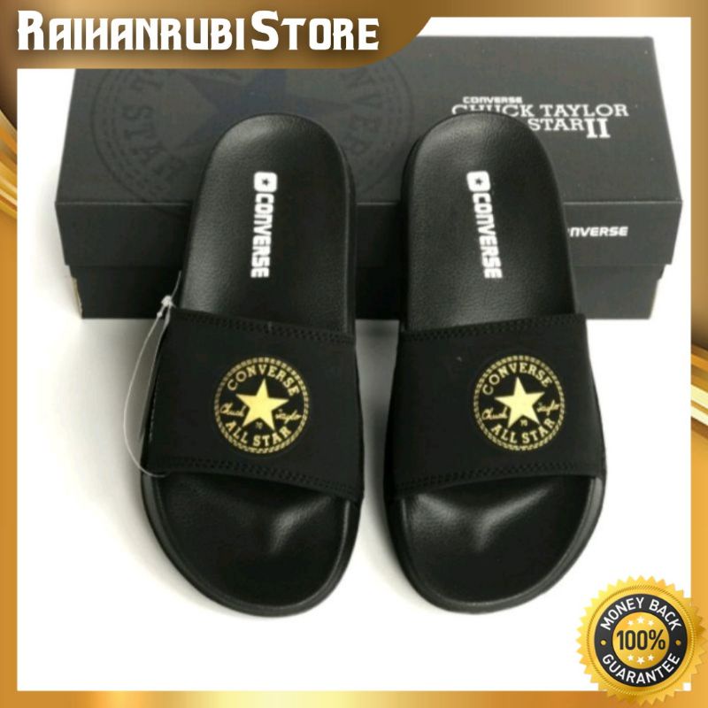 Sandal Selop Converse12 V2 Black Gold Pria Wanita Original/Sandal Slide Converse12 V2Black Gold