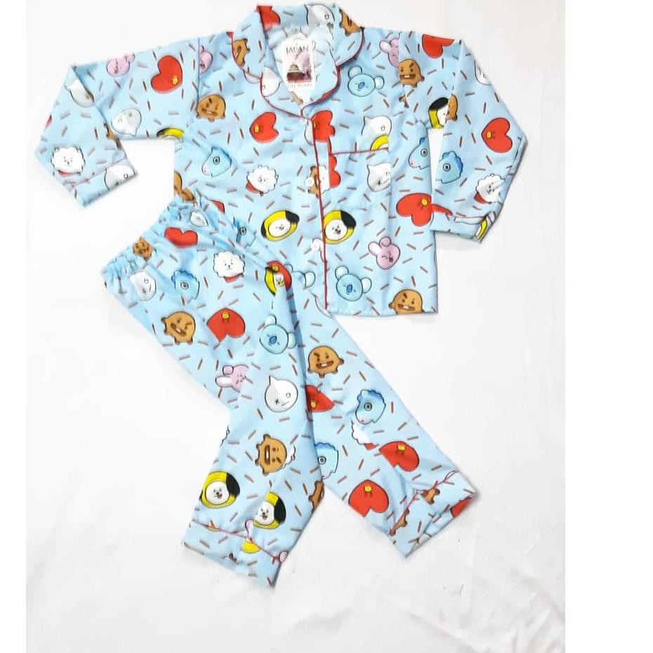 Today piyama anak motif BT21 tangan panjang  baju tidur murah