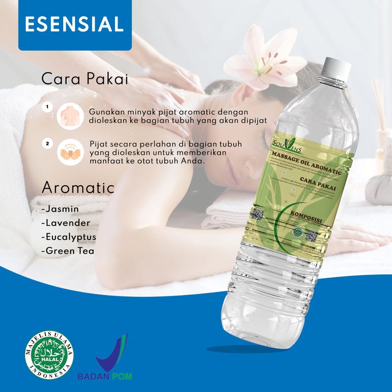 Massage Oil Aromaterapi Sensasi 1L Minyak Pijat Standar SPA