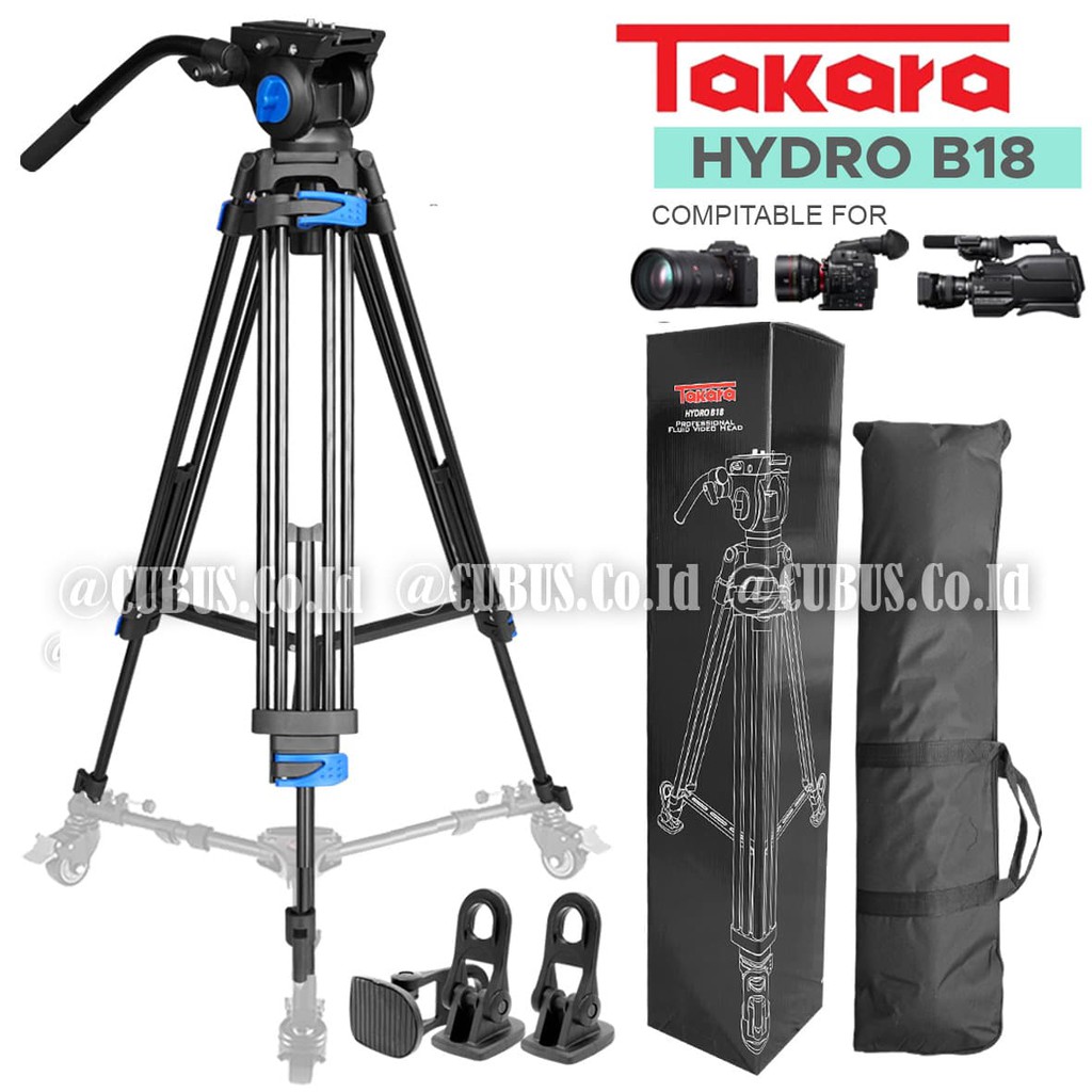 TAKARA HYDRO B18 Tripod Profesional Fluid Head Foto Video